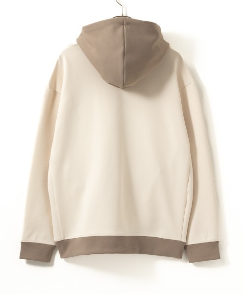 URBAN COLLECTION(アーバンコレクション)の「URBAN COLLECTION エアスムージー 配色切替パーカー(パーカー・メンズ・ブラック/オフホワイト・M/XL/L/S)」の3枚目の写真