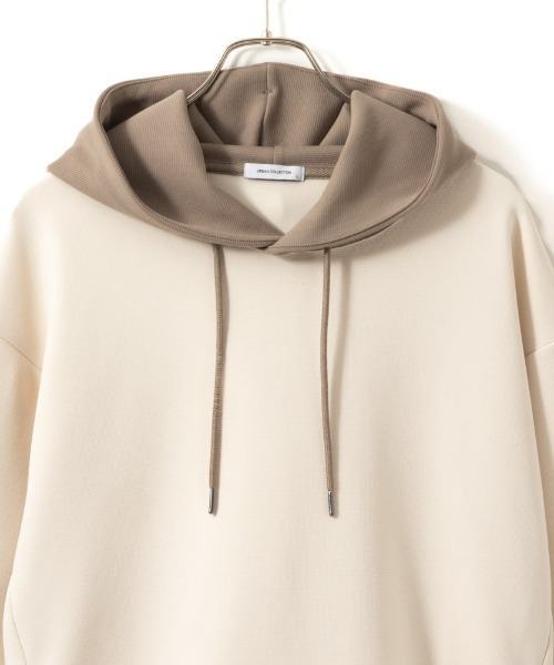 URBAN COLLECTION(アーバンコレクション)の「URBAN COLLECTION エアスムージー 配色切替パーカー(パーカー・メンズ・ブラック/オフホワイト・M/XL/L/S)」の4枚目の写真