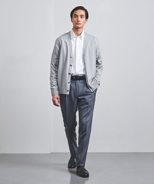 UNITED ARROWS(ユナイテッドアローズ)の「ギザコットン ハイゲージ カーディガン(カーディガン/ボレロ・メンズ・ネイビー/ライトグレー・XL/S/L/M)」の5枚目の写真