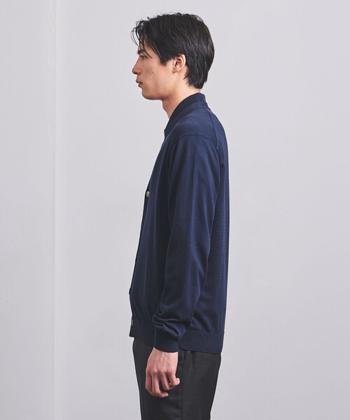 UNITED ARROWS(ユナイテッドアローズ)の「ギザコットン ハイゲージ カーディガン(カーディガン/ボレロ・メンズ・ネイビー/ライトグレー・XL/S/L/M)」の7枚目の写真