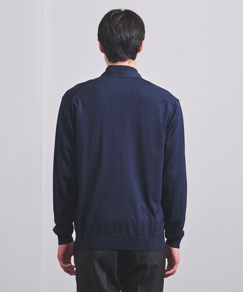 UNITED ARROWS(ユナイテッドアローズ)の「ギザコットン ハイゲージ カーディガン(カーディガン/ボレロ・メンズ・ネイビー/ライトグレー・XL/S/L/M)」の8枚目の写真