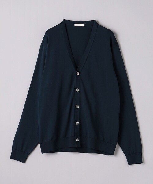 UNITED ARROWS(ユナイテッドアローズ)の「ギザコットン ハイゲージ カーディガン(カーディガン/ボレロ・メンズ・ネイビー/ライトグレー・XL/S/L/M)」の9枚目の写真