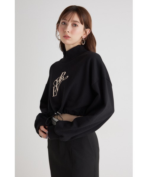 rienda(リエンダ)の「バルーンヘムロゴスウェットトップス(スウェット・レディース・ホワイト/ブラック/ライトピンク/ライトブルー・FREE)」の5枚目の写真