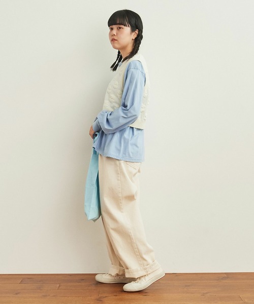 AMBIDEX（アンビデックス）の「デイジージャカード コンパクトベスト（ベスト・レディース・ネイビー/キナリ・FREE）」の12枚目の写真