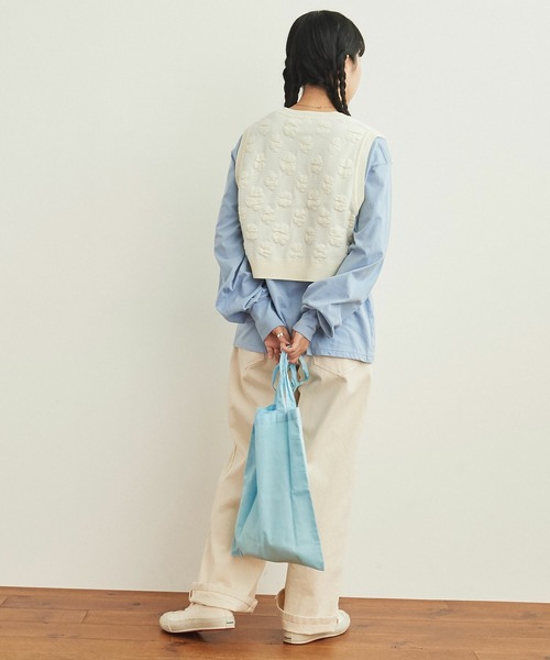 AMBIDEX（アンビデックス）の「デイジージャカード コンパクトベスト（ベスト・レディース・ネイビー/キナリ・FREE）」の13枚目の写真