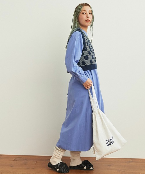 AMBIDEX（アンビデックス）の「デイジージャカード コンパクトベスト（ベスト・レディース・ネイビー/キナリ・FREE）」の21枚目の写真