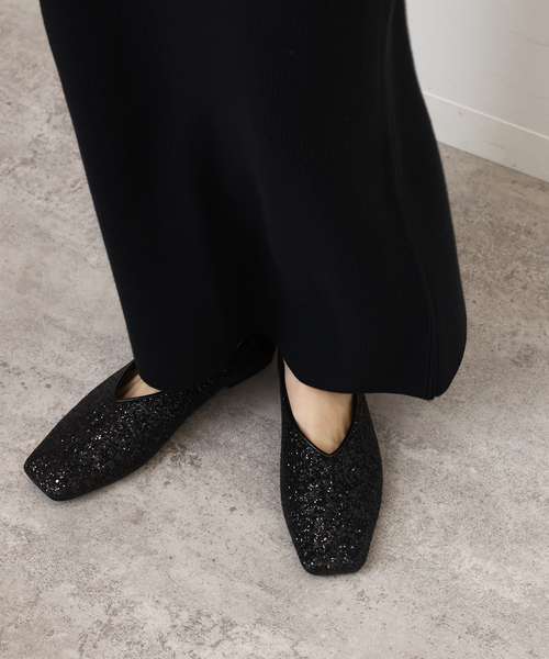 JOURNAL STANDARD relume(ジャーナルスタンダード レリューム)の「RELUME GRITTER パンプス(パンプス・レディース・ブラック/シルバー・23cm/24.5cm/25cm/24cm/23.5cm)」の3枚目の写真