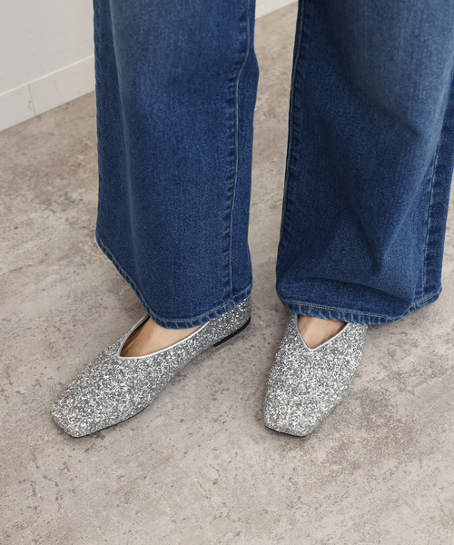 JOURNAL STANDARD relume(ジャーナルスタンダード レリューム)の「RELUME GRITTER パンプス(パンプス・レディース・ブラック/シルバー・23cm/24.5cm/25cm/24cm/23.5cm)」の5枚目の写真