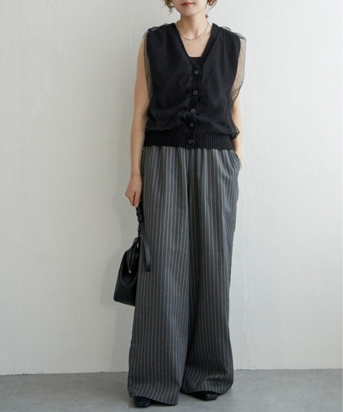 notch.(ノッチ)の「チュールドッキングベスト(ベスト・レディース・グレー/ブラック・M)」の19枚目の写真