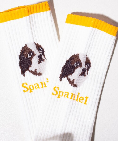 GLOSTER（グロスター）の「【GLOSTER/グロスター】 DOG&CAT ラインソックス（ソックス/靴下・メンズ・ブラウン/オレンジ/ライトグリーン/ブルー/ネイビー・FREE）」の5枚目の写真