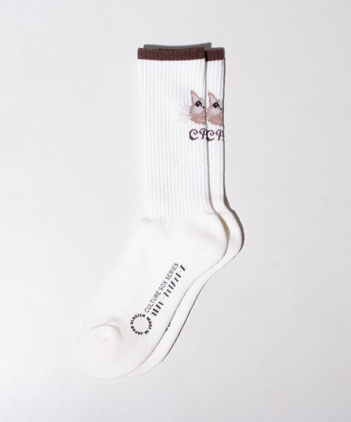 GLOSTER（グロスター）の「【GLOSTER/グロスター】 DOG&CAT ラインソックス（ソックス/靴下・メンズ・ブラウン/オレンジ/ライトグリーン/ブルー/ネイビー・FREE）」の10枚目の写真