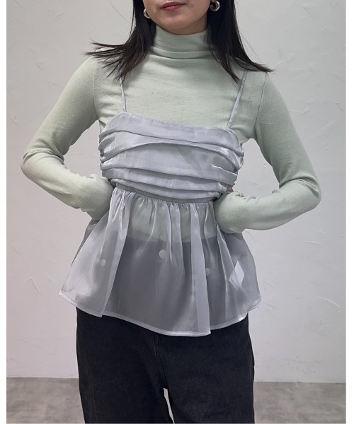 leimn（レイムン）の「オーガンジービスチェトップス（ベスト）」 - WEAR