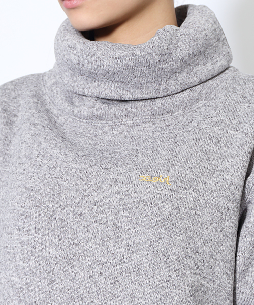 X-girl（エックスガール）の「HIGH NECK SWEAT TOP（スウェット・レディース・ホワイト/アッシュ・2/1）」の7枚目の写真