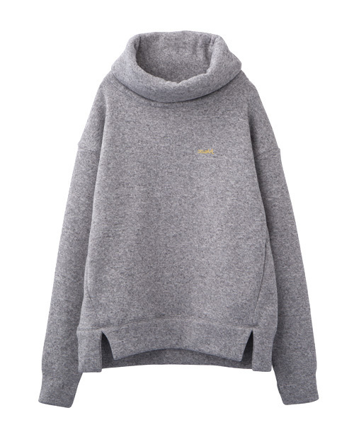 X-girl（エックスガール）の「HIGH NECK SWEAT TOP（スウェット・レディース・ホワイト/アッシュ・2/1）」の9枚目の写真