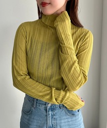 フィンガーホール付きランダムリブシアーニット【ZOZOTOWN限定アイテム】