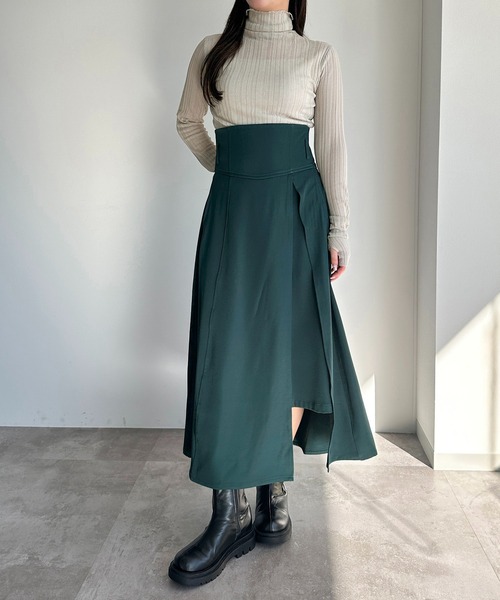 apres jour mignon（アプレジュールミニョン）の「フィンガーホール付きランダムリブシアーニット【ZOZOTOWN限定アイテム】（ニット/セーター・レディース・ライトパープル/グレー/グリーン/ブラック/ブルー・フリー/X-LARGE）」の17枚目の写真