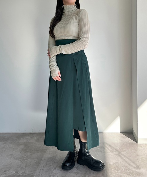 apres jour mignon（アプレジュールミニョン）の「フィンガーホール付きランダムリブシアーニット【ZOZOTOWN限定アイテム】（ニット/セーター・レディース・ライトパープル/グレー/グリーン/ブラック/ブルー・フリー/X-LARGE）」の18枚目の写真