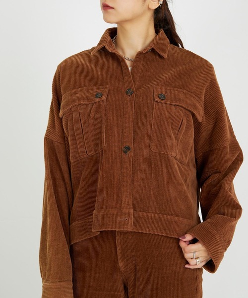 CIEL'AIR（シエルエアー）の「Corduroy Jacket（その他アウター・レディース・ブラウン/パープル・FREE）」の2枚目の写真