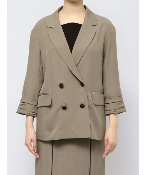 LAGUNAMOON（ラグナムーン）の「バイカラーボタンジャケット（テーラードジャケット・レディース・ベージュ/モカ・FREE）」の20枚目の写真