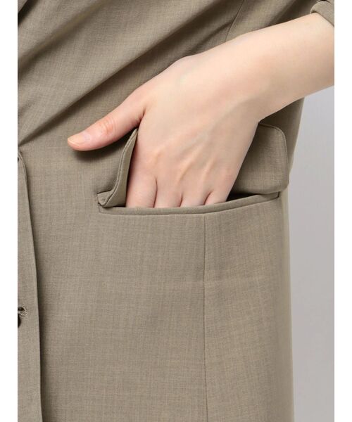 LAGUNAMOON（ラグナムーン）の「バイカラーボタンジャケット（テーラードジャケット・レディース・ベージュ/モカ・FREE）」の5枚目の写真