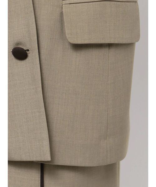 LAGUNAMOON（ラグナムーン）の「バイカラーボタンジャケット（テーラードジャケット・レディース・ベージュ/モカ・FREE）」の7枚目の写真