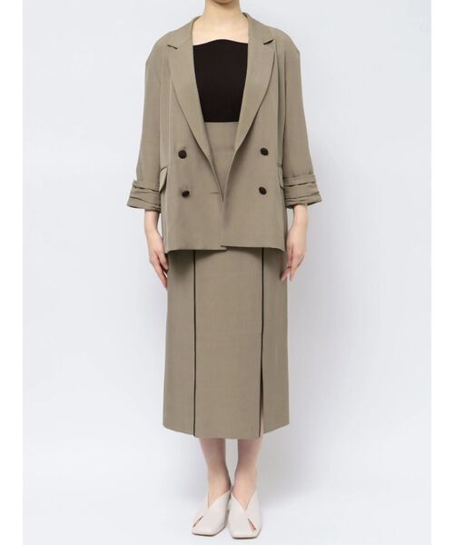 LAGUNAMOON（ラグナムーン）の「バイカラーボタンジャケット（テーラードジャケット・レディース・ベージュ/モカ・FREE）」の15枚目の写真