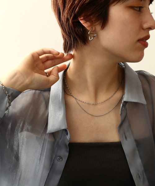 ORLEAN（オルレアン）の「金属アレルギー対応 ダブルラインスネークチェーンネックレス サージカルステンレス（ネックレス・レディース・ゴールド/シルバー・フリー）」の14枚目の写真