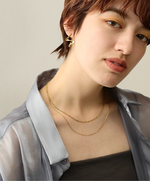 ORLEAN（オルレアン）の「金属アレルギー対応 ダブルラインスネークチェーンネックレス サージカルステンレス（ネックレス・レディース・ゴールド/シルバー・フリー）」の8枚目の写真