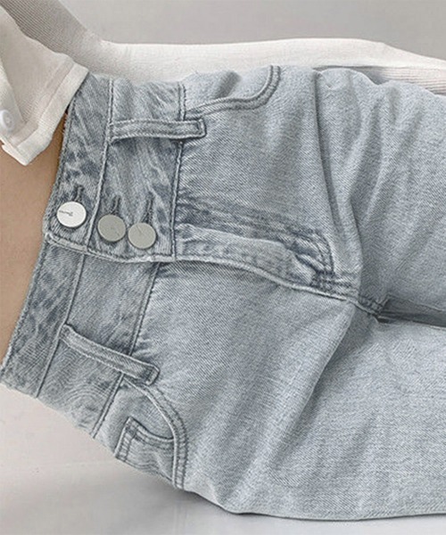 Miniministore(ミニミニストア)の「【新色追加】ハイウエスト デニムパンツ レディース(デニムパンツ・レディース・ブルー/サックスブルー/ダークブルー/ブルー系/ブラック・L/S/XL/XXL/M)」の18枚目の写真