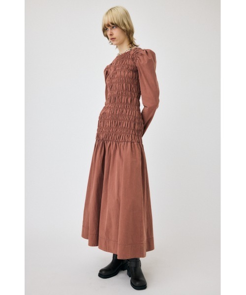 MOUSSY SHIRRING FRILL ドレス