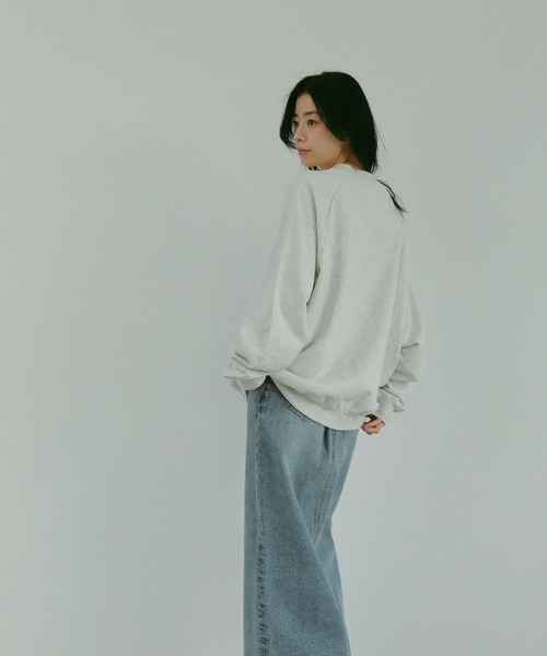 N WITH.（エヌウィズ）の「ロゴスウェット（スウェット・レディース・ブラック/グリーン/ライトグレー系・FREE）」の7枚目の写真