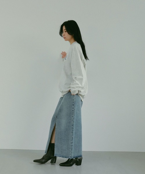 N WITH.（エヌウィズ）の「ロゴスウェット（スウェット・レディース・ブラック/グリーン/ライトグレー系・FREE）」の11枚目の写真