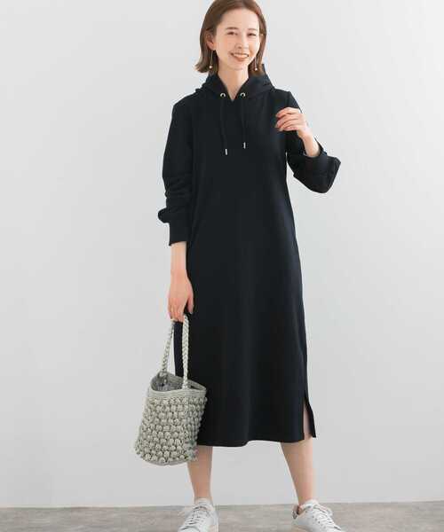 URBAN RESEARCH ROSSO WOMEN(アーバンリサーチ ロッソ)の「『WEB限定』パーカーワンピース(ワンピース・レディース・グレー系その他/モカ/ネイビー・FREE)」の3枚目の写真