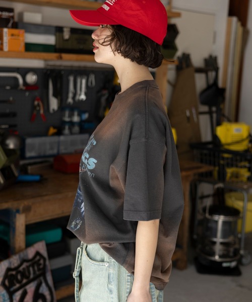 PBLIM（ページボーイリム）の「PBLIM/スペースキャットT（Tシャツ/カットソー・レディース・ネイビー/チャコールグレー・LARGE/MEDIUM）」の5枚目の写真