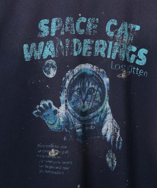 PBLIM（ページボーイリム）の「PBLIM/スペースキャットT（Tシャツ/カットソー・レディース・ネイビー/チャコールグレー・LARGE/MEDIUM）」の15枚目の写真