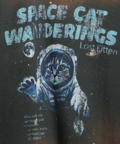PBLIM（ページボーイリム）の「PBLIM/スペースキャットT（Tシャツ/カットソー・レディース・ネイビー/チャコールグレー・LARGE/MEDIUM）」の9枚目の写真