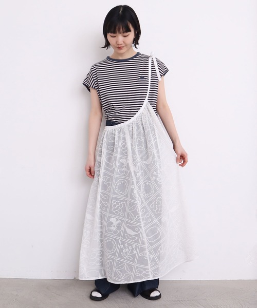 スカート l'atelier du savon l'atelier du savon（アトリエドサボン）の「手仕事刺繍
