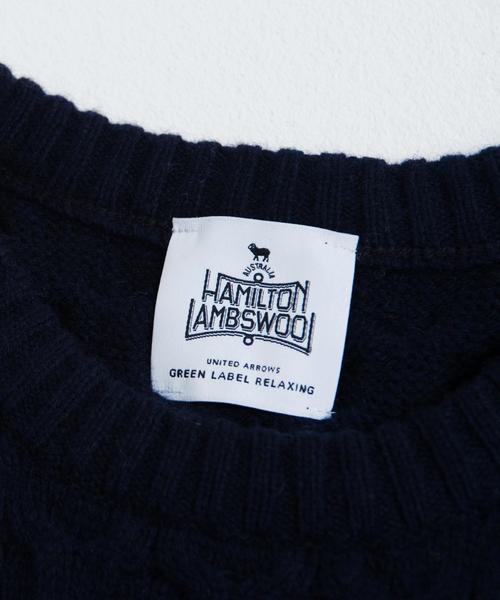 green label relaxing(グリーンレーベルリラクシング)の「CB HAMILTON ARAN C/N 5G ニット(ニット/セーター・レディース・オフホワイト/ブラウン/ネイビー・40/38)」の11枚目の写真