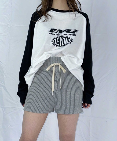 ENVYM(アンビー)の「ニットショーパン(その他パンツ・レディース・ブラック/ベージュ/グレー・FREE)」の3枚目の写真