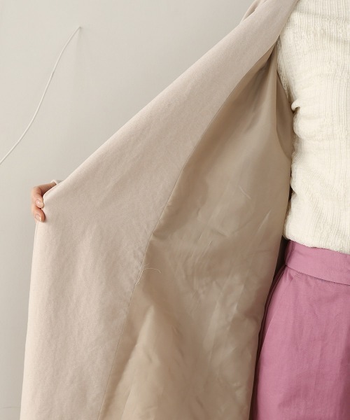 Bou Jeloud(ブージュルード)の「マットブッチャーラベルコート(ステンカラーコート・レディース・ブラック/ベージュ・38)」の17枚目の写真