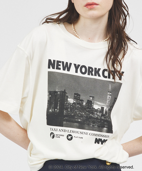 GOOD ROCK SPEED(グッドロックスピード)の「【GOOD ROCK SPEED/グッドロックスピード】NYC フォト・ロゴTEE / プリントTシャツ(Tシャツ/カットソー・レディース・ホワイト/ブラック・フリー)」の2枚目の写真