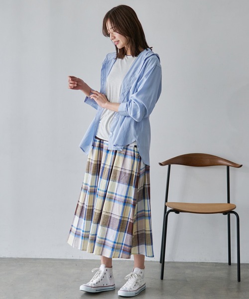 Arnold Palmer（アーノルドパーマー）の「ドロップショルダー フード シャツ（シャツ/ブラウス・レディース・アイボリー/ブラック/サックスブルー・S/M/L）」の20枚目の写真