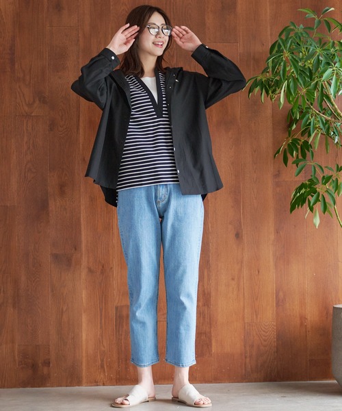 Arnold Palmer（アーノルドパーマー）の「ドロップショルダー フード シャツ（シャツ/ブラウス・レディース・アイボリー/ブラック/サックスブルー・S/M/L）」の17枚目の写真