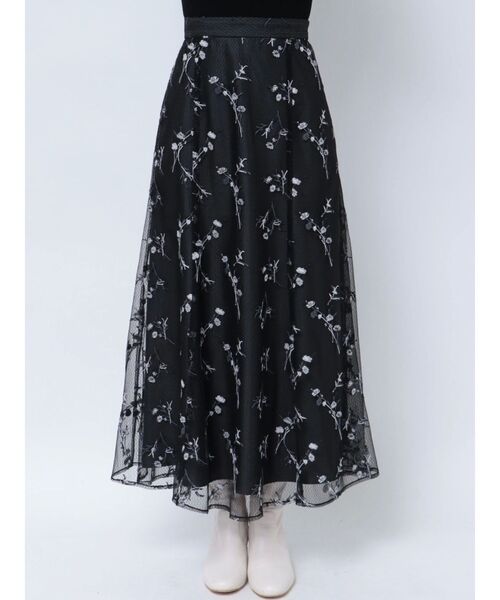 MERCURYDUO(マーキュリーデュオ)の「チュール刺繍ブーケ柄フレアスカート(スカート・レディース・チャコールグレー/ライトブルー/ラベンダー・SMALL/MEDIUM/X-SMALL)」の21枚目の写真