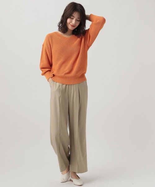 Elura（エルーラ）の「リネンブレンド冷感パンツ（その他パンツ・レディース・イエロー/カーキ/ライトベージュ/ブラウン系その他・SMALL/MEDIUM/LARGE）」の6枚目の写真