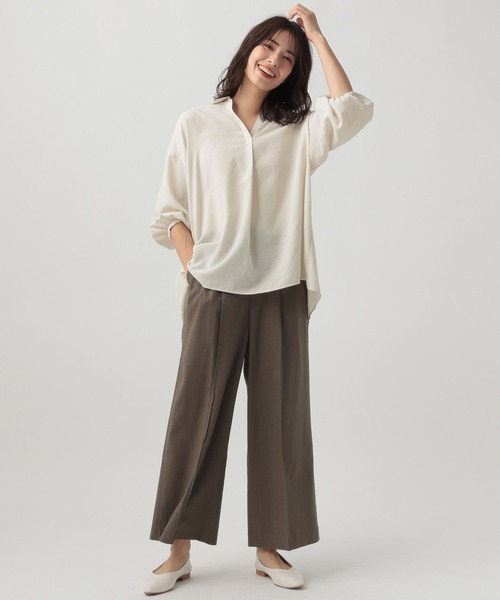 Elura（エルーラ）の「リネンブレンド冷感パンツ（その他パンツ・レディース・イエロー/カーキ/ライトベージュ/ブラウン系その他・SMALL/MEDIUM/LARGE）」の8枚目の写真