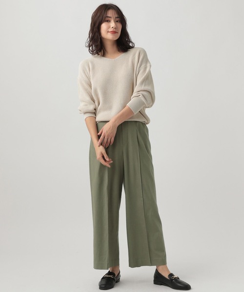 Elura（エルーラ）の「リネンブレンド冷感パンツ（その他パンツ・レディース・イエロー/カーキ/ライトベージュ/ブラウン系その他・SMALL/MEDIUM/LARGE）」の13枚目の写真