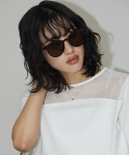 Aunt Marie's（アントマリーズ）の「ラウンドフレームサングラス（メガネ・レディース・ブラウン/ブラック・FREE）」の14枚目の写真