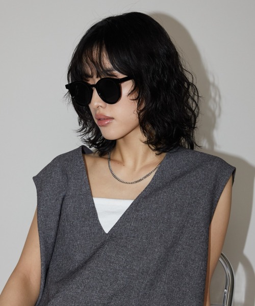 Aunt Marie's（アントマリーズ）の「ラウンドフレームサングラス（メガネ・レディース・ブラウン/ブラック・FREE）」の5枚目の写真