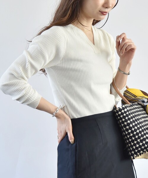 plage Vネック　プルオーバー　ブラウン　るる様検討中 plage Vネック プルオーバー ブラウン るる様検討中 - メルカリ